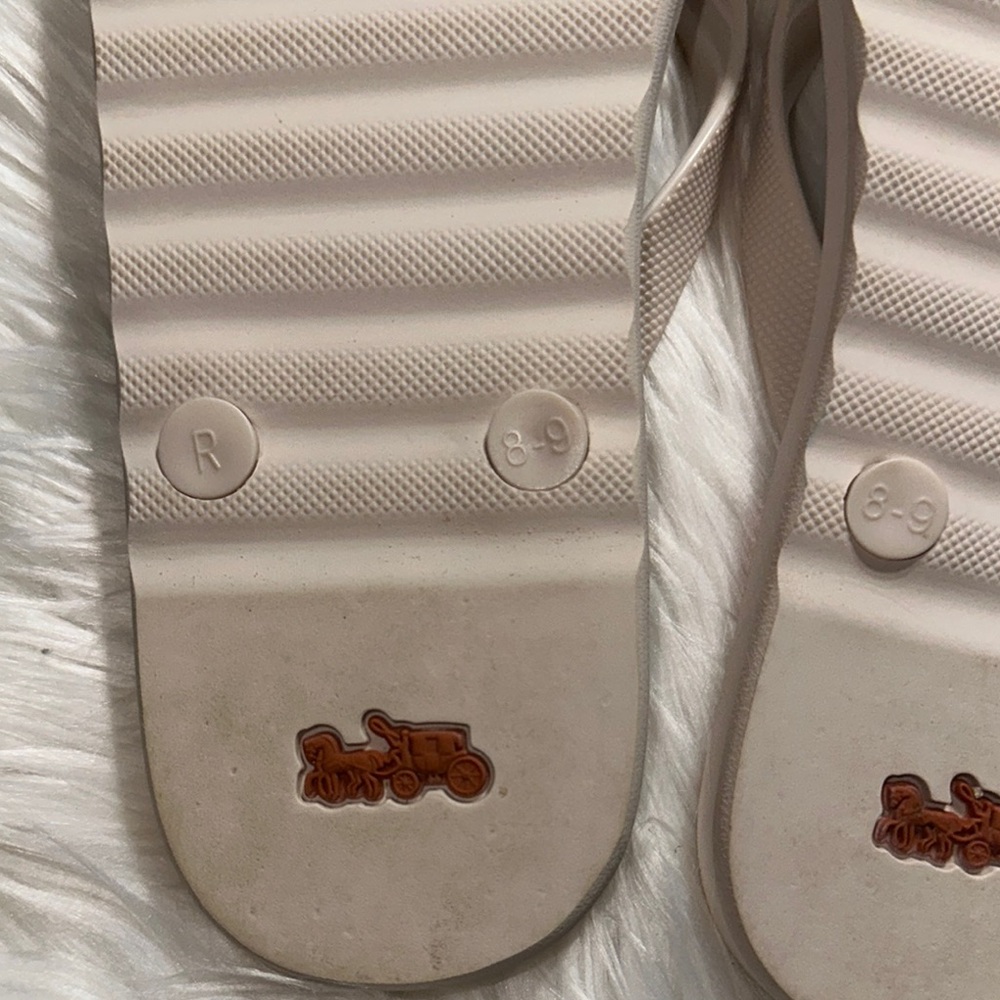 Coach Multicolor Logo Flip Flops - Picture 4 of 5